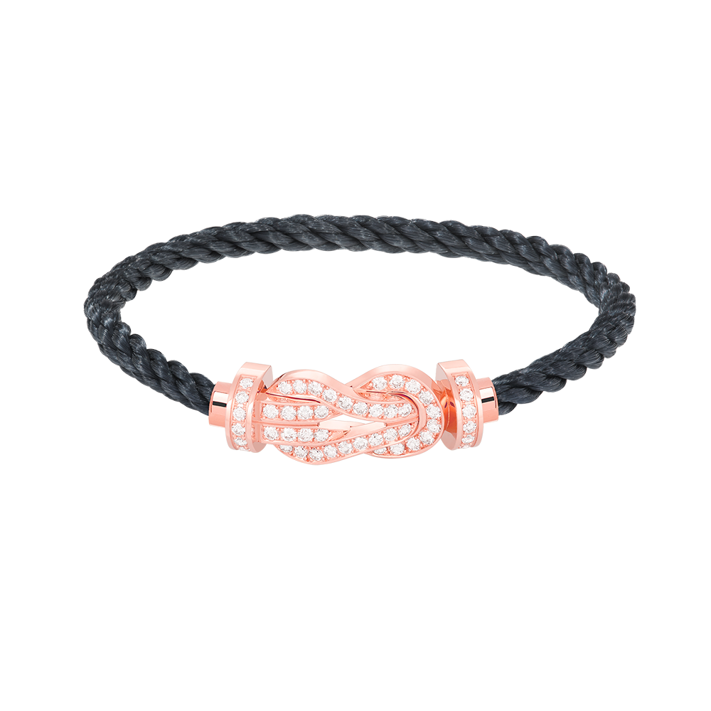 ⭐Miroze CHANCE LARGE 8 FIGURE BUCKLE FULL DIAMOND BRACELET ROSE GOLD