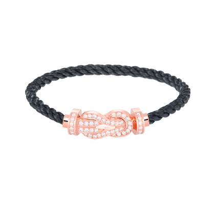 [⭐Miroze]CHANCE LARGE 8 FIGURE BUCKLE FULL DIAMOND BRACELET ROSE GOLD