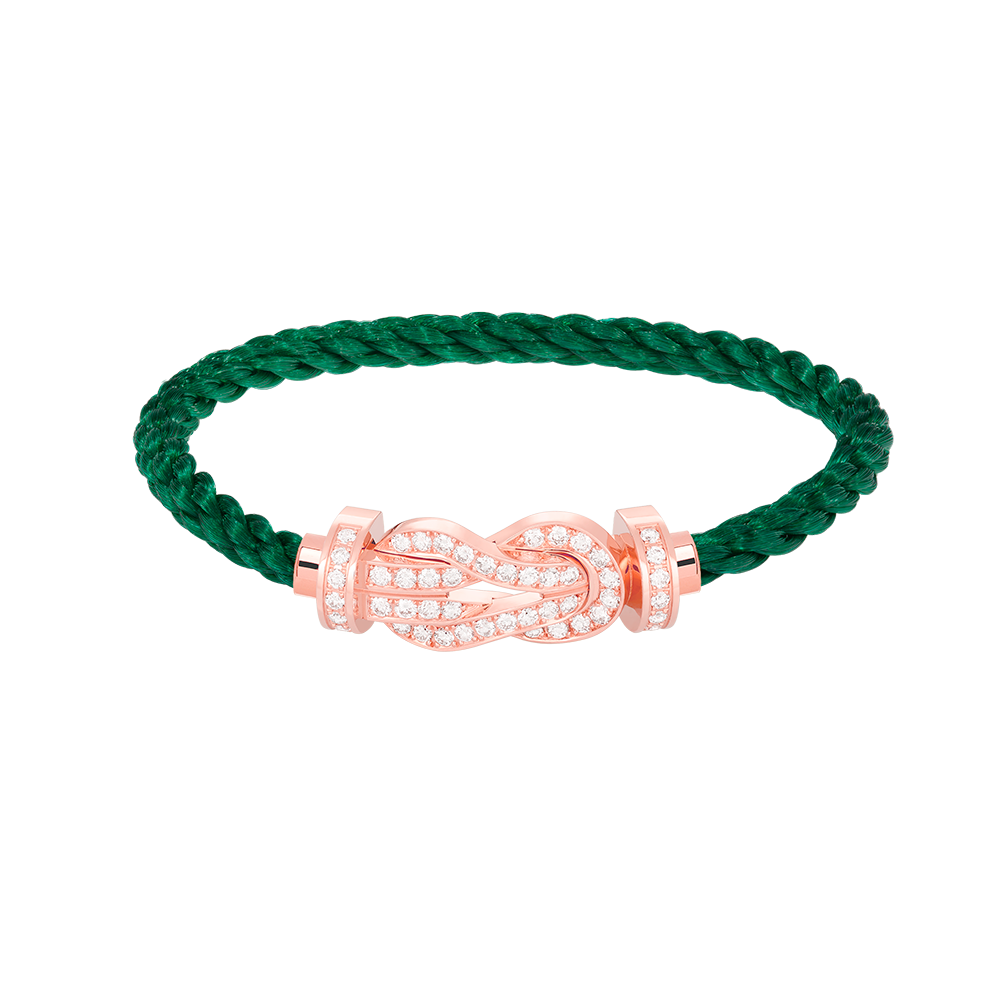 [⭐Miroze]CHANCE LARGE 8 FIGURE BUCKLE FULL DIAMOND BRACELET ROSE GOLD