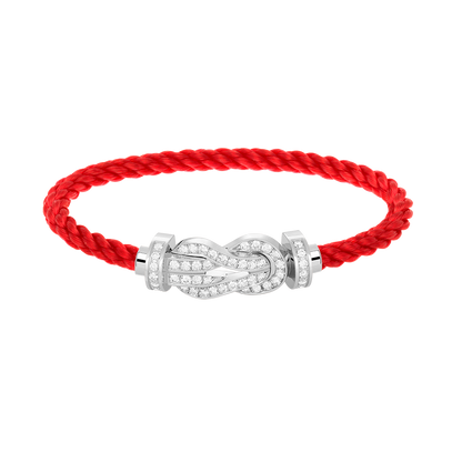 [⭐Miroze]CHANCE LARGE 8 FIGURE BUCKLE FULL DIAMOND BRACELET SILVER