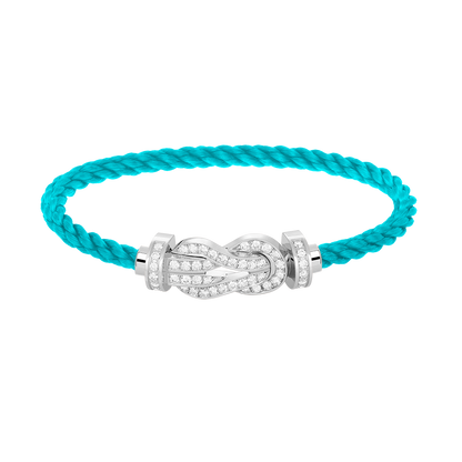 [⭐Miroze]CHANCE LARGE 8 FIGURE BUCKLE FULL DIAMOND BRACELET SILVER