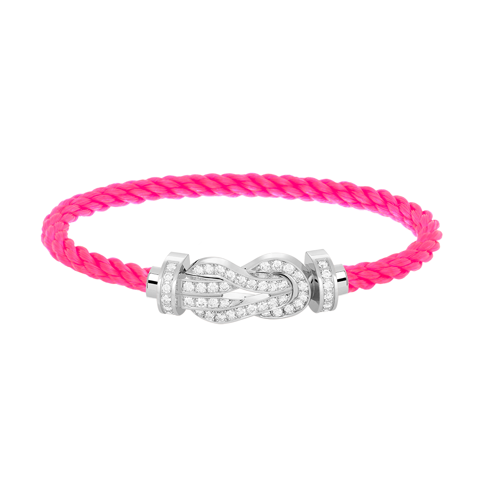 [⭐Miroze]CHANCE LARGE 8 FIGURE BUCKLE FULL DIAMOND BRACELET SILVER