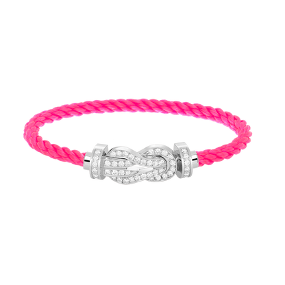 [⭐Miroze]CHANCE LARGE 8 FIGURE BUCKLE FULL DIAMOND BRACELET SILVER