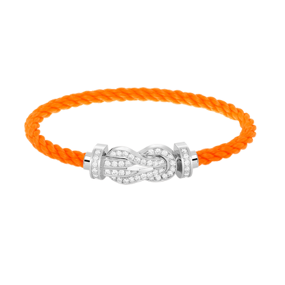 [⭐Miroze]CHANCE LARGE 8 FIGURE BUCKLE FULL DIAMOND BRACELET SILVER