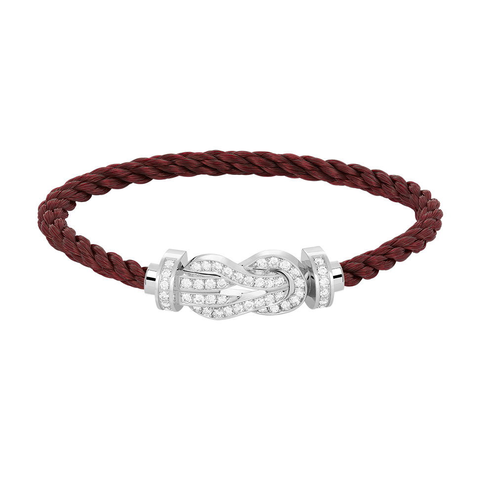 ⭐Miroze CHANCE LARGE 8 FIGURE BUCKLE FULL DIAMOND BRACELET SILVER