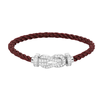 [⭐Miroze]CHANCE LARGE 8 FIGURE BUCKLE FULL DIAMOND BRACELET SILVER
