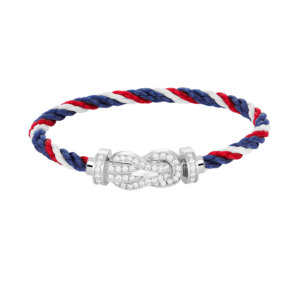 [⭐Miroze]CHANCE LARGE 8 FIGURE BUCKLE FULL DIAMOND BRACELET SILVER