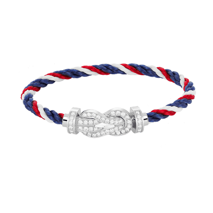 [⭐Miroze]CHANCE LARGE 8 FIGURE BUCKLE FULL DIAMOND BRACELET SILVER