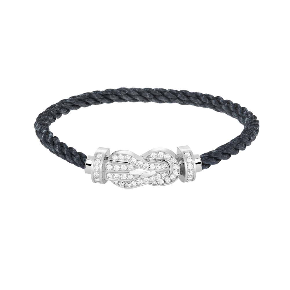 [⭐Miroze]CHANCE LARGE 8 FIGURE BUCKLE FULL DIAMOND BRACELET SILVER