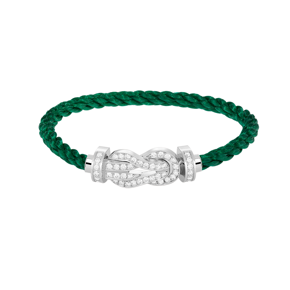 [⭐Miroze]CHANCE LARGE 8 FIGURE BUCKLE FULL DIAMOND BRACELET SILVER