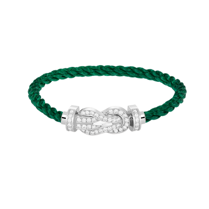 [⭐Miroze]CHANCE LARGE 8 FIGURE BUCKLE FULL DIAMOND BRACELET SILVER