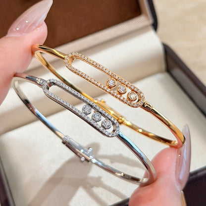 [⭐Miroze]Move Pavé Diamond Bangle Bracelet M
