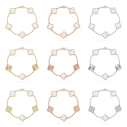 [⭐Miroze]CLOVER WHITE PEARL MOP 5 MOTIF BRACELET COLLECTION