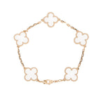 [⭐Miroze ]New CLOVER 5 MOTIF ROCK CRYSTAL BRACELET