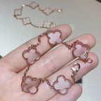 [⭐Miroze ]New CLOVER 5 MOTIF ROCK CRYSTAL BRACELET