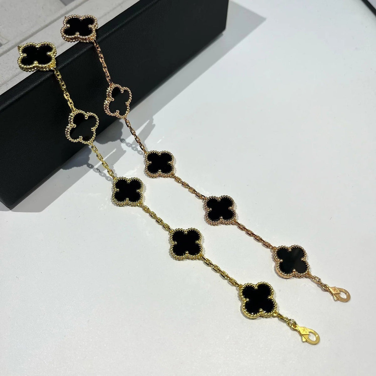 [⭐Miroze ]New CLOVER 5 MOTIF ONYXS BRACELET COLLECTION