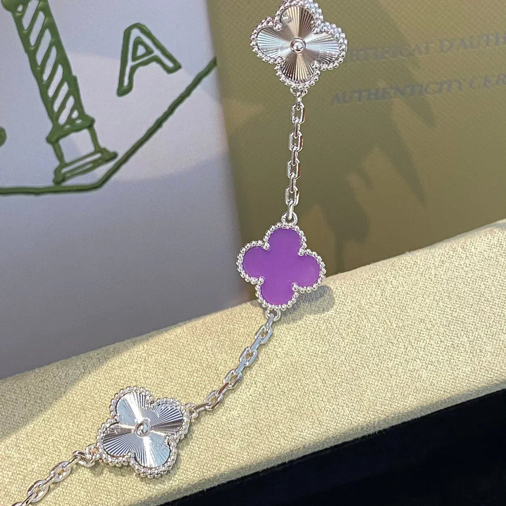 [⭐Miroze ]New  CLOVER 5 MOTIF VIOLET BRACELET COLLECTION