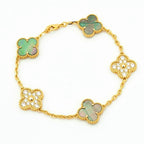 [⭐Miroze ]New CLOVER 5 MOTIF GRAY MOP BRACELET COLLECTION