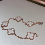 [⭐Miroze ]New CLOVER 5 MOTIF ROCK CRYSTAL BRACELET