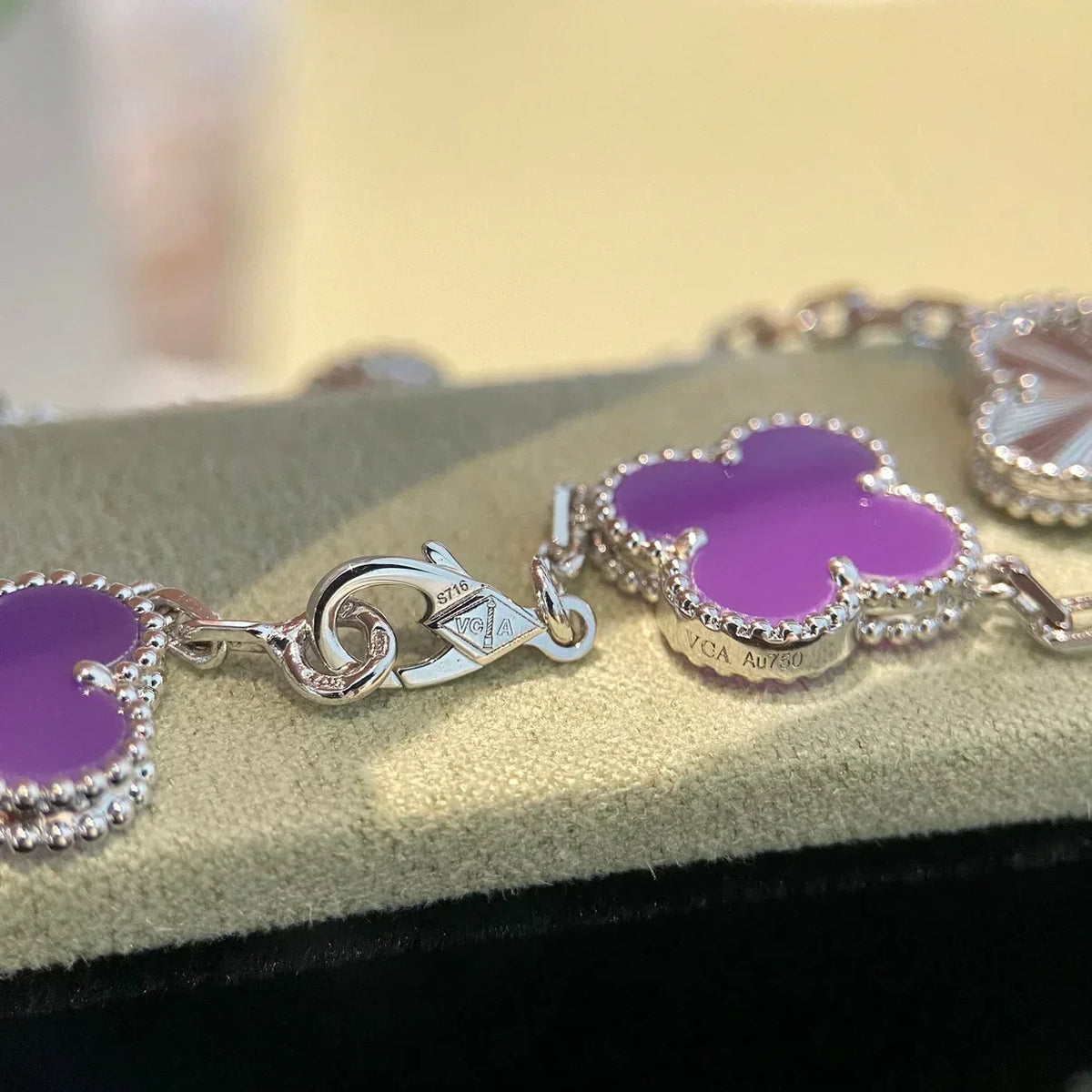 [⭐Miroze ]New  CLOVER 5 MOTIF VIOLET BRACELET COLLECTION
