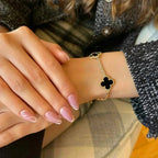 [⭐Miroze ]New CLOVER 5 MOTIF ONYXS BRACELET COLLECTION