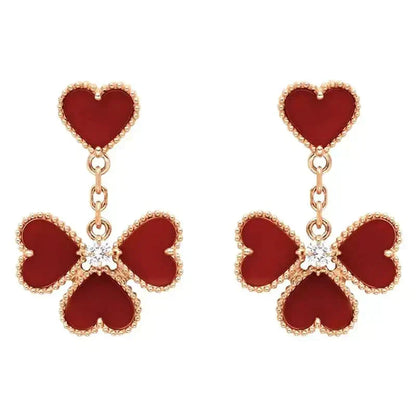 [⭐Miroze]SWEET CLOVER CARNELIAN EARRINGS