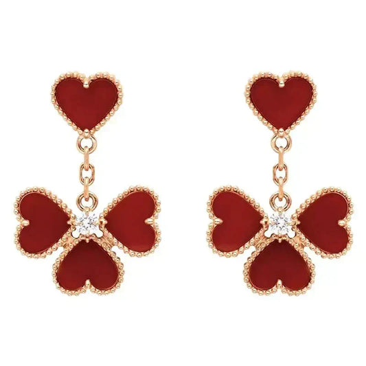 [⭐Miroze]SWEET CLOVER CARNELIAN EARRINGS