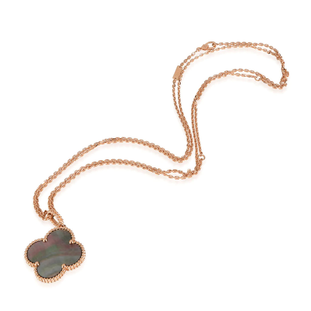 ⭐Miroze CLOVER 25MM GOLD DARK MOP BIG CLOVER NECKLACE
