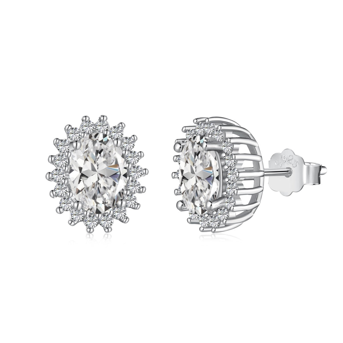 [Miroze Jewelry]Delicate Radiant Oval Cut Daily Earrings