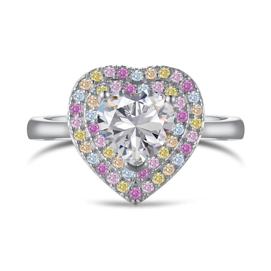 [Miroze Jewelry]Delicate Ebullient Heart Shape Wedding Ring