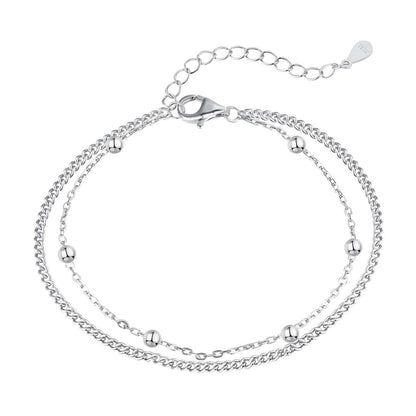 [Miroze Jewelry]Delicate Bead Double Layer Bracelet