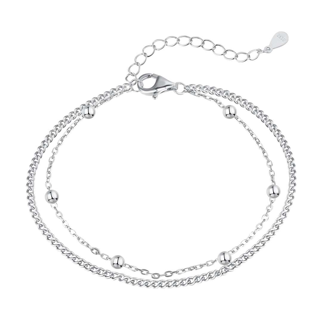 [Miroze Jewelry]Delicate Bead Double Layer Bracelet