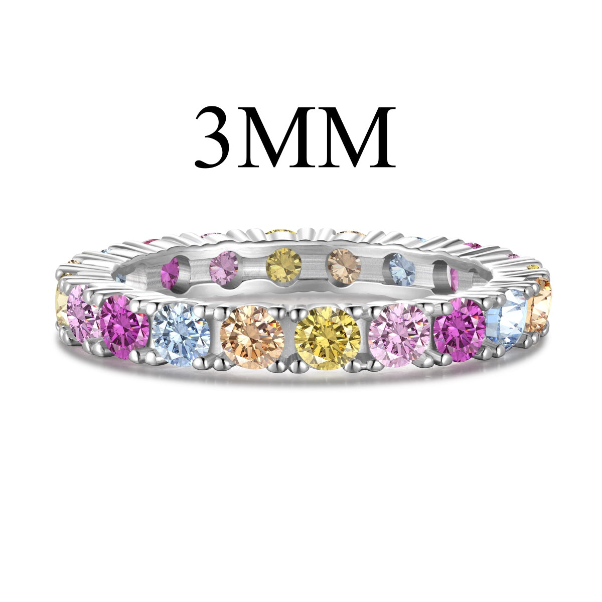 [Miroze Jewelry]Dazzling Lustrous Round Cut Tennis Ring