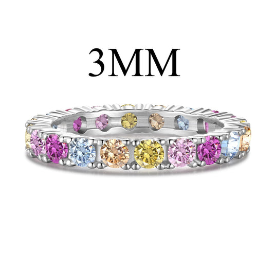 [Miroze Jewelry]Dazzling Lustrous Round Cut Tennis Ring
