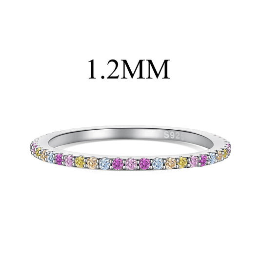 [Miroze Jewelry]Ornate Colorful Round Cut Tennis Ring