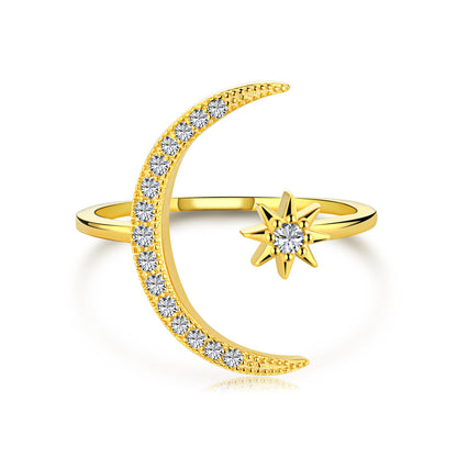 [Miroze Jewelry]Eternity Moon & Star Ring