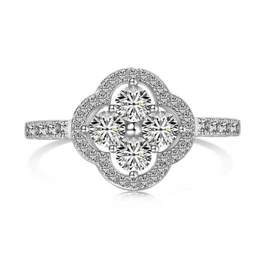 [Miroze Jewelry]Four Leaf Clover Flower Design Ring
