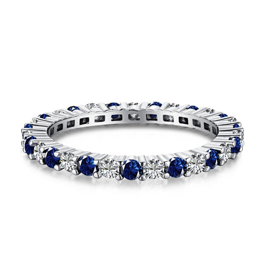 [Miroze Jewelry]Exquisite Colorful Round Cut Tennis Ring