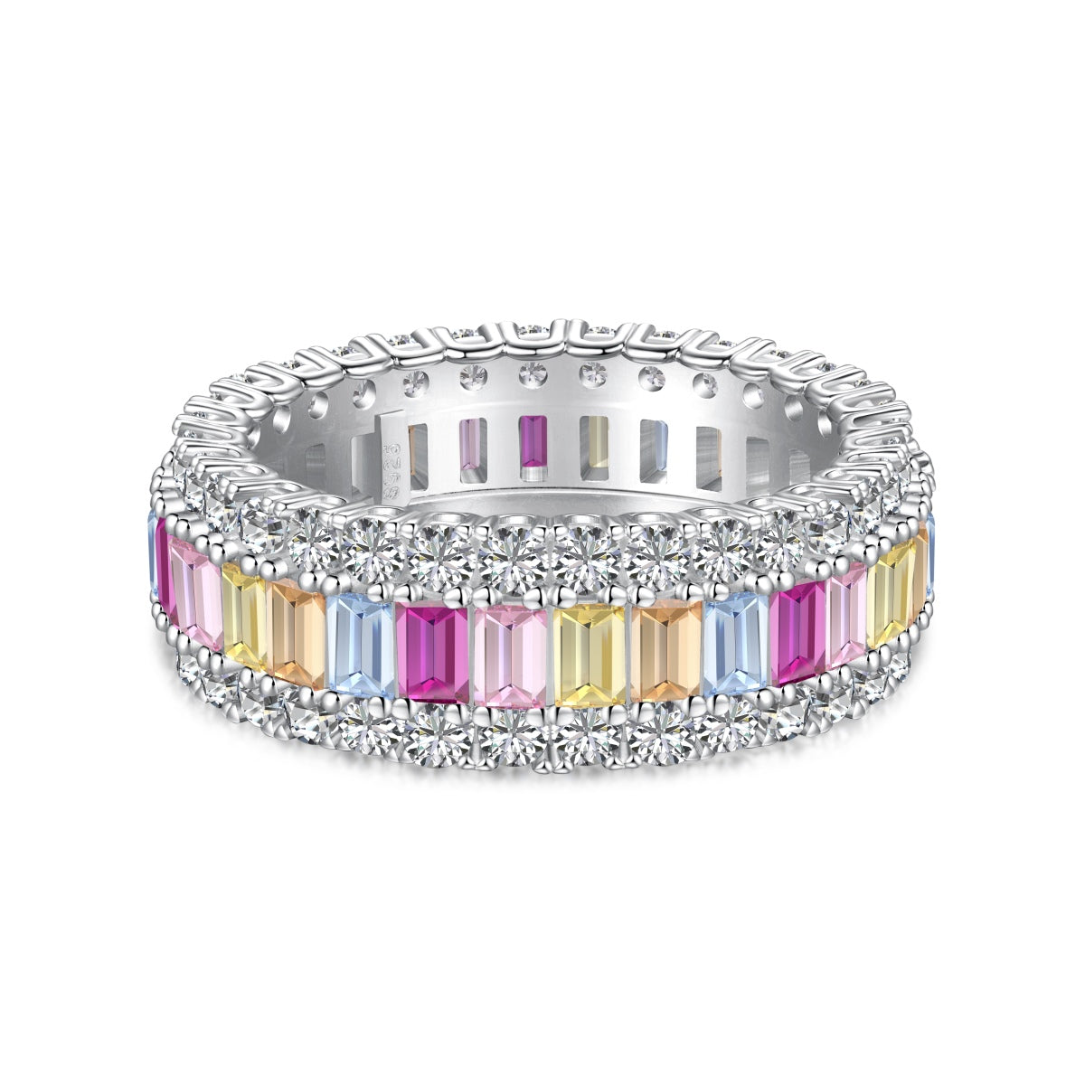 [Miroze Jewelry]Dainty Colorful Radiant Cut Daily Ring