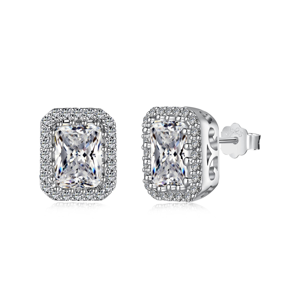 [Miroze Jewelry]1.0 Carat Luxurious Dainty Emerald Cut Daily Earrings