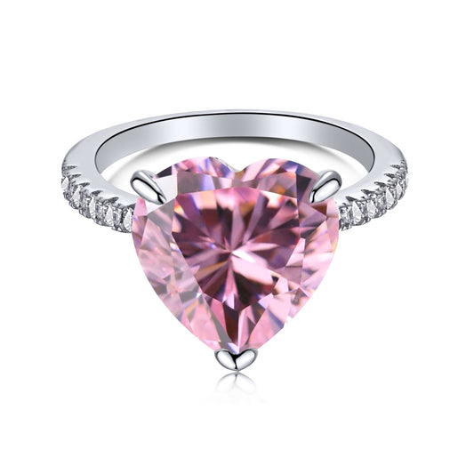 [Miroze Jewelry]6.0 Carat Luxurious Sparkling Romantic Heart Cut Lover Ring