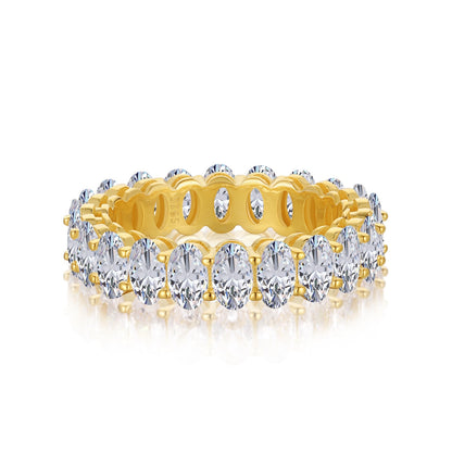 [Miroze Jewelry]Ornate Oval Cut Tennis Ring