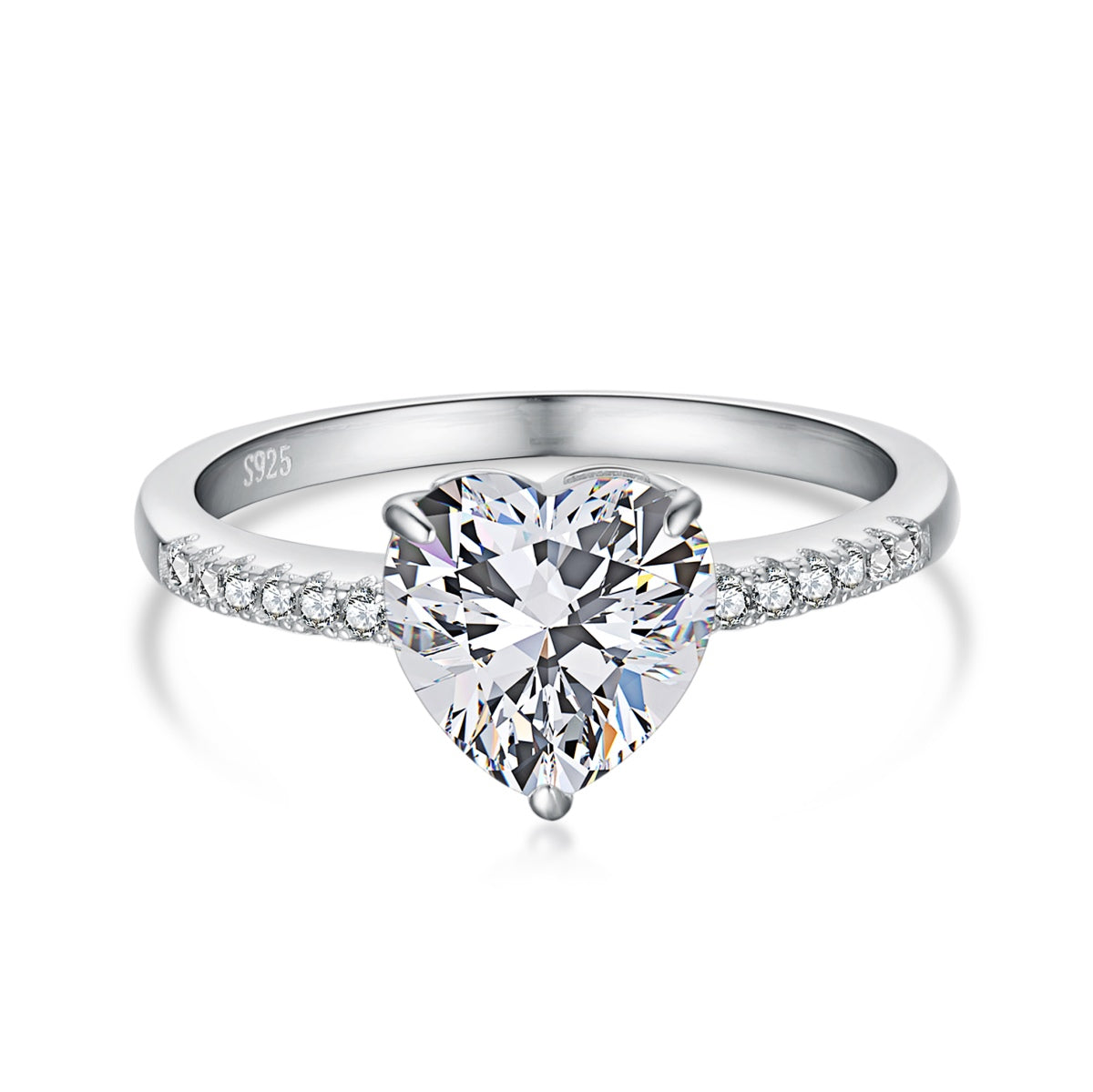 [Miroze Jewelry]2.0 Carat Dazzling Lustrous Heart Cut Lover Ring