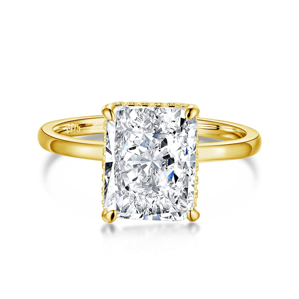 [Miroze Jewelry]4.0 Carat Ornate Enchanting Radiand Cut Banquet Ring