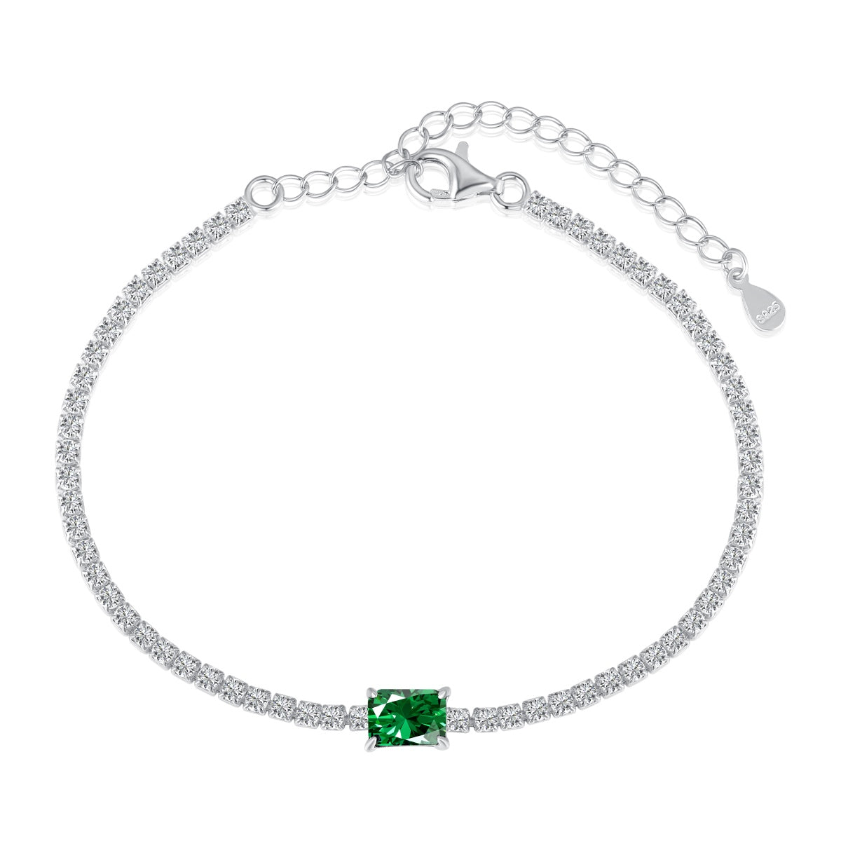 [Miroze Jewelry]1.0 Carat Unique Emerald Cut Banquet Bracelet