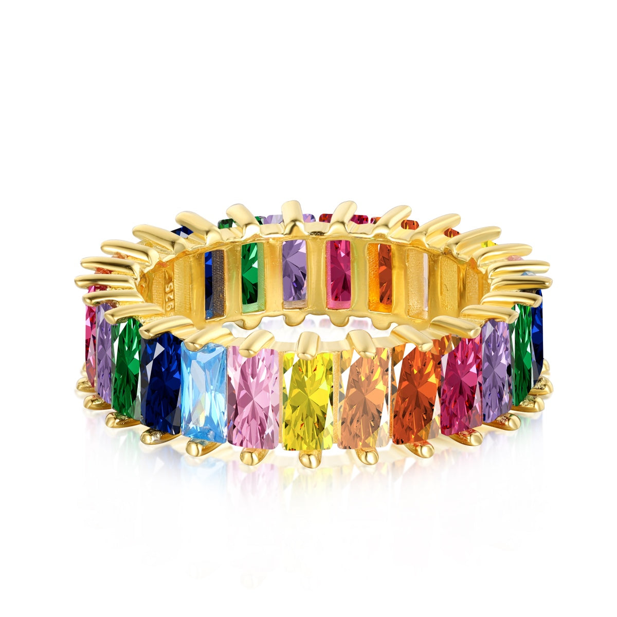 [Miroze Jewelry]Unique Colorful Radiant Cut RIng