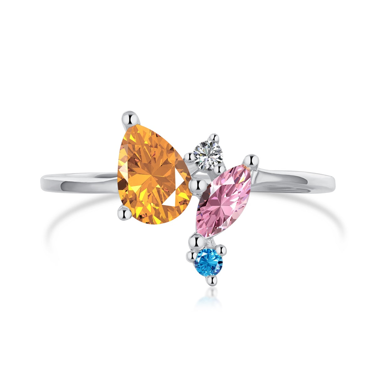 [Miroze Jewelry]Radiant Colorful Multi Cut Daily Ring