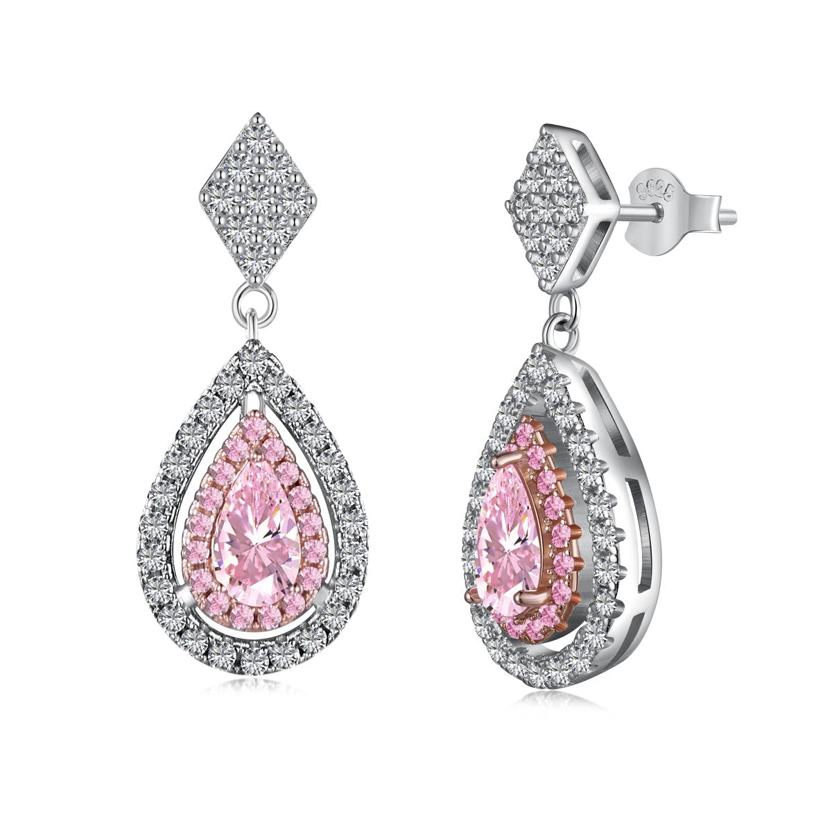 [Miroze Jewelry]Ornate Delicate Water Drop Shape Banquet Earrings