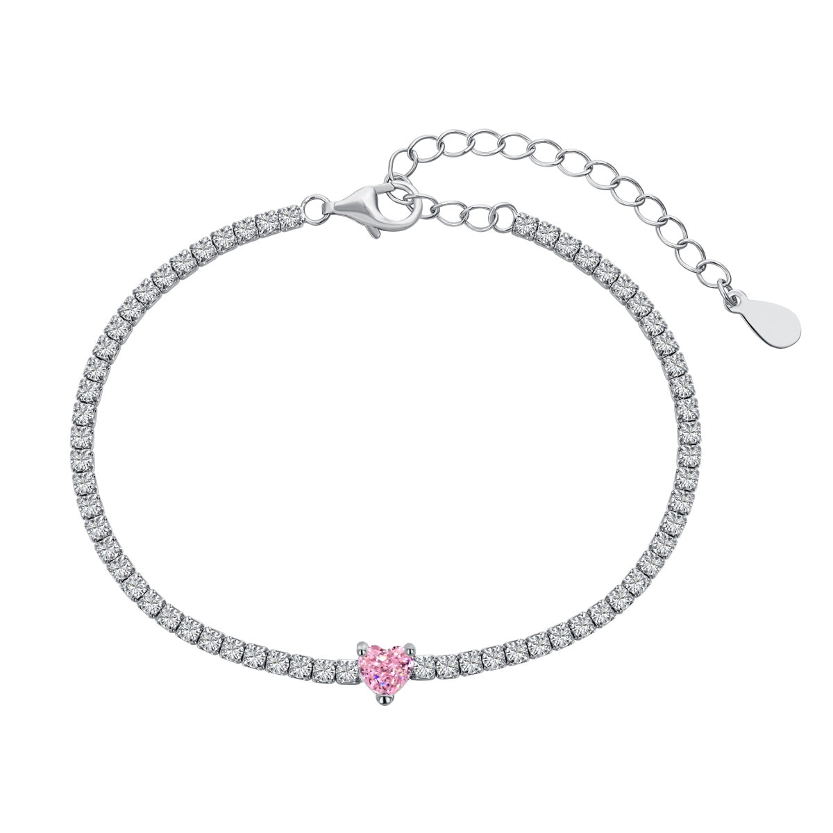 [Miroze Jewelry]0.5 Carat Elegant Romantic Heart Shape Lover Bracelet