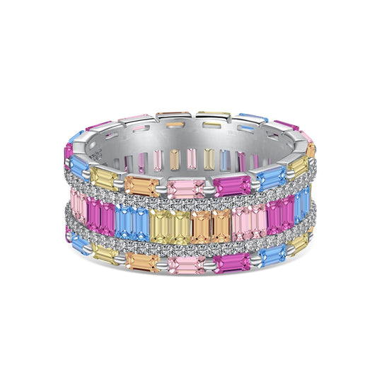 [Miroze Jewelry]Dazzling Colorful Radiant Cut Party Ring